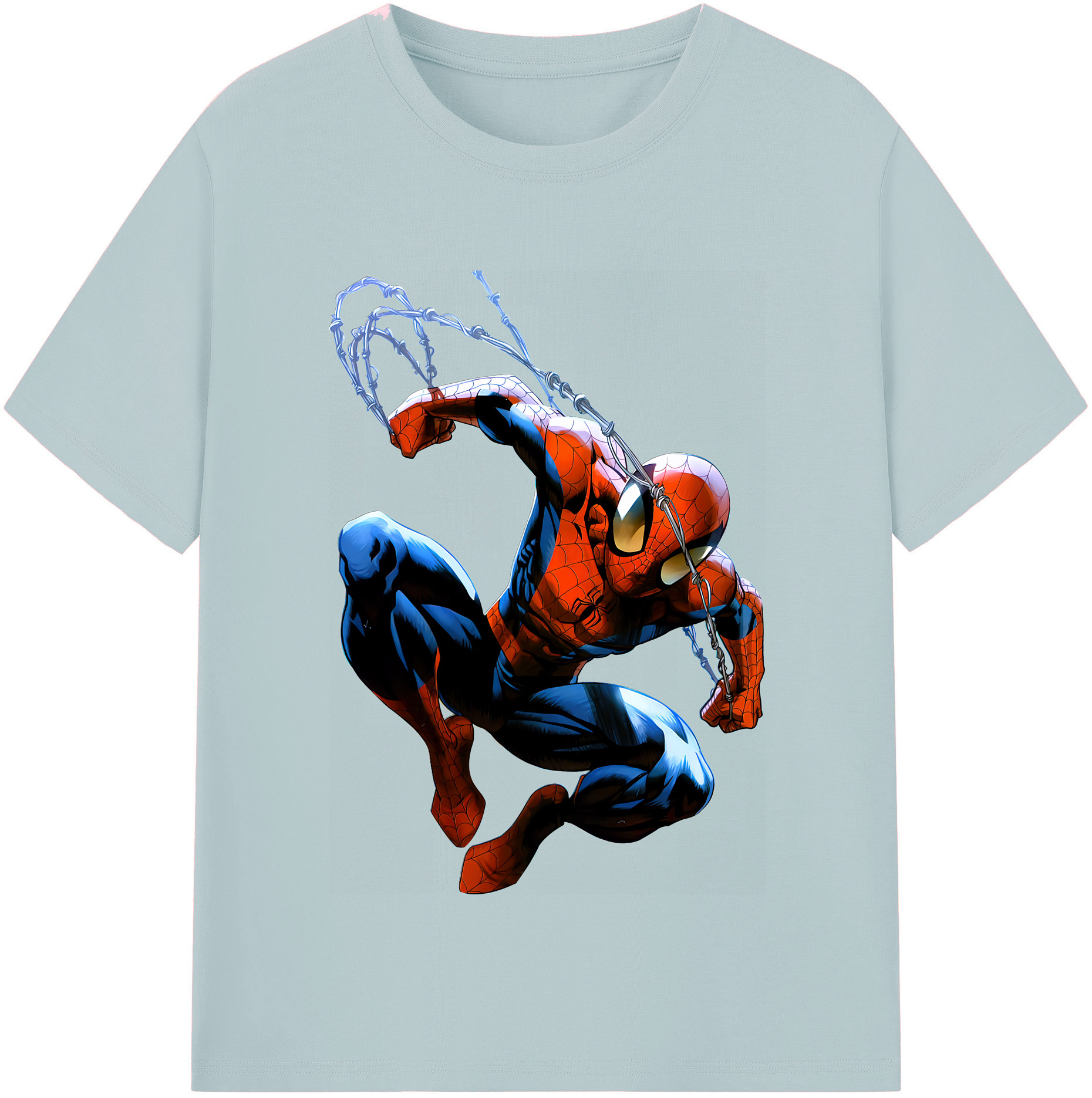 （画像用） Spider Man スパイダーマン 綿100％半袖Tシャツ（フロントプリント）